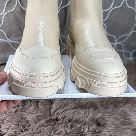 (Z3) AREZZO, PANACOTA Women's Leather Lug Sole‎ Ankle Boots US Size 38/7.5 - Picture 4 of 11